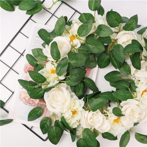 60pcs Bulk RoseLeaves Artificial Greenery FakeRose Flower Leaves for DIY Wedding - Picture 4 of 6